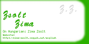 zsolt zima business card